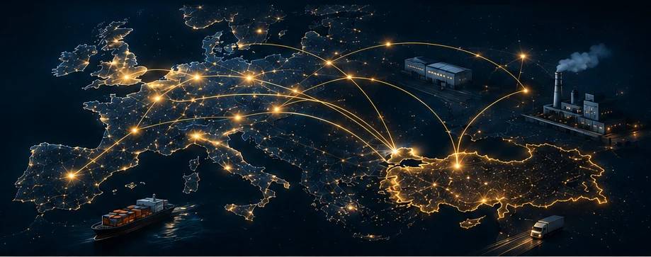 Connected trade and sourcing routes between Europe and Türkiye